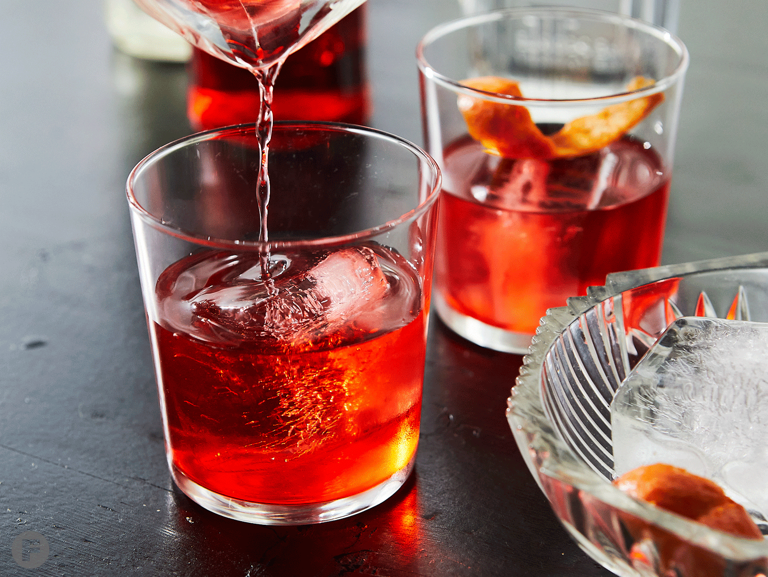 Negroni with Homemade Fancy Ice